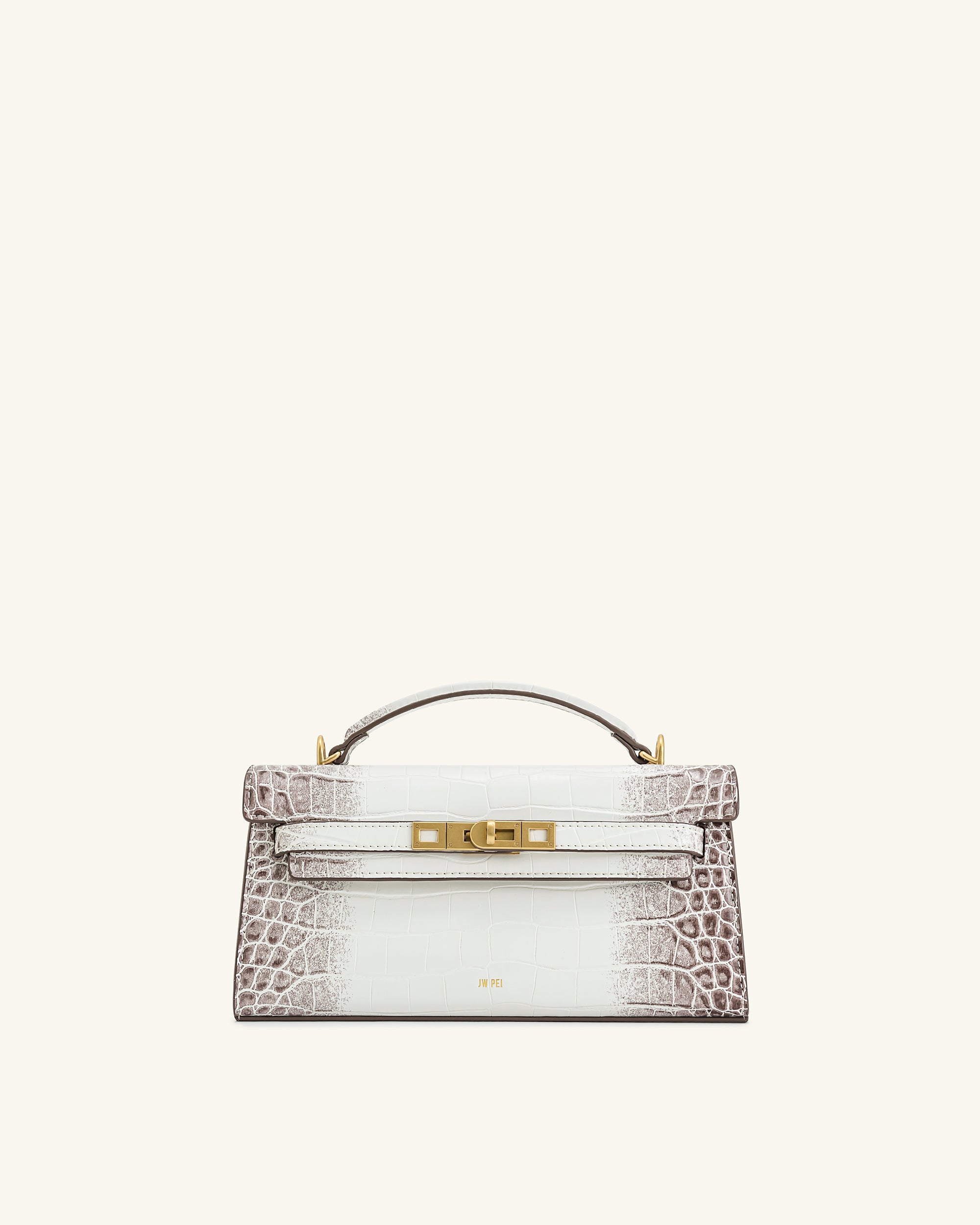 JW PEI Noor Top Handle Bag — Белый крокодил